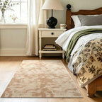 3x5 Tie-dye Beige Area Rug Washable Non-Slip Soft Thin for Bedroom Kitchen - Image 4