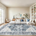 Amada 8x10 Area Rugs for Living Room, Washable Area Rug, Blue by AMADAHOMEFURNISHING