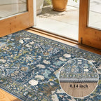 Living Room 6x8 Area Rugs: Farmhouse Washable Ultra Soft Carpet for Bedroom Nursery Indoor Stain Resistant Luxury Rug for Dining Room Non-Slip Durable Floor Mat for Pet Owners(6x8, Blue) - Image 2