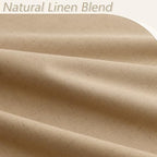 Guken Extra Long 100% Blackout Linen Curtains 120 Inches Camel Brown - Image 3