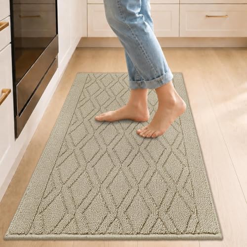 COSY HOMEER Kitchen Rugs 24"x35" Non-Slip Washable Kitchen Mats for Floor by COSYHOMEER