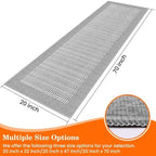 StepRite Kitchen Rugs, Kitchen Mats for Floor, 70"x20" Non-Slip Machine-Washable Kitchen Throw Rug, Light Grey - Image 2