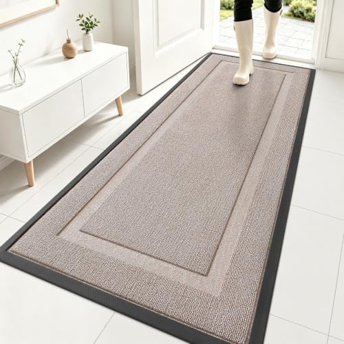 OLANLY Front Door Mat Outside 71x23, All-Season Heavy-Duty Rubber Doormat by OLANLY