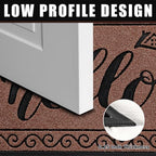 Yimobra Welcome Mats for Front Door 36x24, Heavy Duty Waterproof Outdoor Door Mat Outside Entrance, Non-Slip Low Profile Indoor Entryway Mat for Garage Patio, Maroon - Image 4