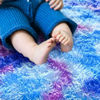Noahas Oval Fluffy Purple Rainbow Rug 2.6X5.3 Small Kids Rugs for Bedroom Girls And Boys Aesthetic,Bedside Bedroom Rug,Ultra Soft Runner Carpet Modern Shaggy Nursery Area Rugs Home Decor'' - Image 4