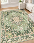 OLANLY 4x6 Washable Area Rugs, Soft Non Slip Carpet for Bedroom Living Room by OLANLY