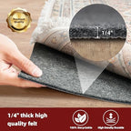 BAGAIL Felt and Natural Rubber Backing Rug Pads 1/4” Thick, 2 x 10 Ft Non Slip Carpet Gripper Keep Rugs in Place, Under Area Rug Protective Cushioned Pads, Carpet Runners, Hardwood Floors Protection - Image 3