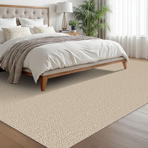 EARTHALL Washable Area Rug, Non Slip Living Room Rug, 6x9 Ft, Sand/Beige - Image 5