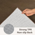 2x8 Beige Brown Solid Runner Rug Washable Non-Slip for Kitchen Hallway - Image 5