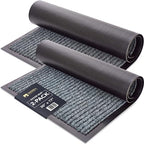 Front Door Mat, Indoor Outdoor Welcome Muddy Doormat, 30x17 Battleship Gray by SierraConcepts