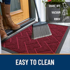 OLANLY Front Door Mat Outside 47x32, All-Season Absorbent Rubber Doormat - Image 6