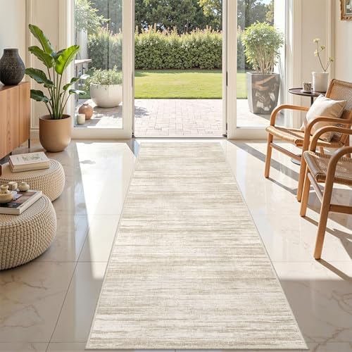 2x8 Runner Rug Non Slip,Washable Hallway Runner Rug,Brown - Image 3