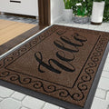 Yimobra Welcome Mats for Front Door 36x24, Heavy Duty Waterproof Outdoor Door Mat Outside Entrance, Non-Slip Low Profile Indoor Entryway Mat for Garage Patio, Coffee by Yimobra