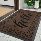 Yimobra Welcome Mats for Front Door 36x24, Heavy Duty Waterproof Outdoor Door Mat Outside Entrance, Non-Slip Low Profile Indoor Entryway Mat for Garage Patio, Coffee by Yimobra