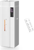 Zeova 13L/3.4Gal Humidifiers for Bedroom, Ultrasonic Warm & Cool Mist Humidifier Large Room, Covers 800ft², 72H Runtime, 24H Timer, 3 Mist Modes Top Fill Quiet Humidifiers for Home, Office, White