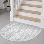 2x3 Half Circle Rug, Small Washable Entryway Rug,Grey - Image 5