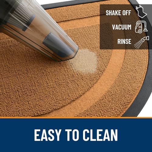 OLANLY Half Circle Front Door Mat Outside 33x21 All-Season Rubber Doormat - Image 5