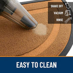 OLANLY Half Circle Front Door Mat Outside 47x23 All-Season Rubber Doormat - Image 5