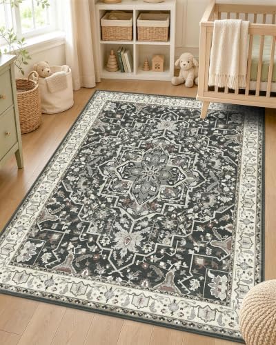 OLANLY 3x4 Washable Accent Rug, Soft Non Slip Carpet for Entryway Bedside by OLANLY