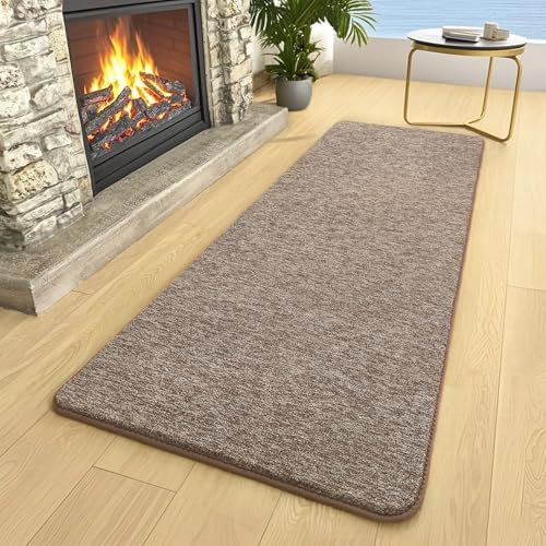 AROGAN 2x6 Runner Rug for Hallway, Long Runner Rugs Non Slip, Matte Brown - Image 2