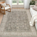 5x8 Area Rugs Living Room: Bedroom Washable Carpet Warm Taupe by Luxturiy