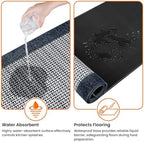 StepRite Kitchen Rugs, Kitchen Mats for Floor, 32"x20" Non-Slip Machine-Washable Kitchen Throw Rug, Navy Blue - Image 3
