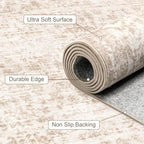 10x12 Area Rugs Living Room: Washable Rug for Bedroom Beige Brown - Image 7