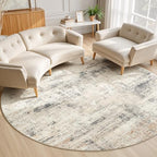 8ft Area Rug for Living Room, Abstract Washable Non-Slip Large Rugs, Gold by Lofus