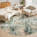 Lofus 6ft Area Rug for Living Room,Abstract Washable Rugs,Coffee/Green by Lofus