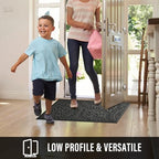 HIYARD Front Door Mat, Absorbent Dirt Trapping Welcome Door Mat Indoor Outdoor, Non Slip Entry Mat, Indoor Outdoor Door Mats, Fade Resistant, Low Profile Doormat for Entryway, 29×17, Grey - Image 5
