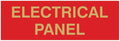 All Quality Basic Electrical Panel Sign - Fire Regulation Safety Compliance Sign - Red/Gold - Small (1 Pack)