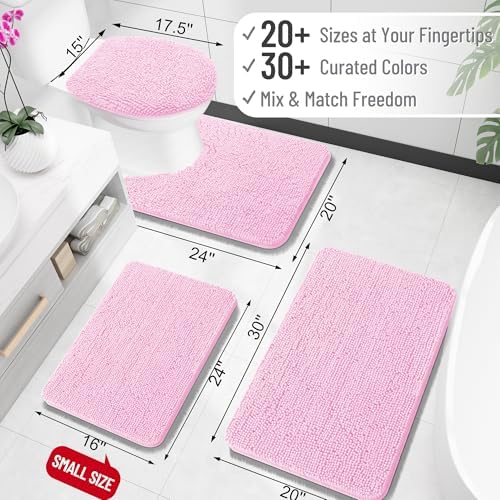 OLANLY Bathroom Runner Rugs 40x24, Extra Soft Absorbent Chenille Bath Rugs - Image 2