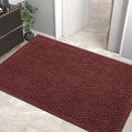HIYARD Durable Front Door Mat, Absorbent Muddy Dirt Resist Welcome Door Mats Outdoor Indoor, Stain and Fade Resistant, Non-Slip Rubber Backing Low Profile Doormat for Entryway, 60×36, Red by HIYARD