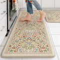 Collive Anti Fatigue Mats for Kitchen Floor, Beige 20"x47"+20"x32" by Collive