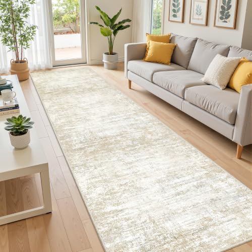 2x10 Runner Rug Non Slip,Washable Hallway Runner Rug,Brown - Image 3