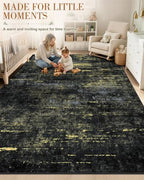 OLANLY 5x8 Washable Area Rug, Soft Non Slip Carpet for Bedroom Living Room - Image 4