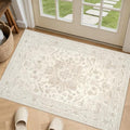 Washable Area Rugs 2x4: Living Room Bedroom Carpet Beige White by Luxturiy