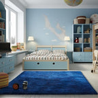 Ophanie Blue Rug, Boys 4x6 Rugs for Bedroom Royal Dark Blue Carpet Nursery Aesthetic, Kids Playroom Navy Area Rugs for Girls Teen Home Decor, Fluffy Shag Bedside Floor Living Room Carpet by Ophanie