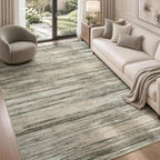 Lofus 5x7 Area Rug for Living Room, Abstract Washable Non-Slip Rugs, Taupe by Lofus