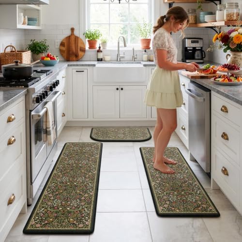 Collive Kitchen Rugs Sets of 3 Half Roung Sink Rug Cushioned Anti Fatigue by Collive