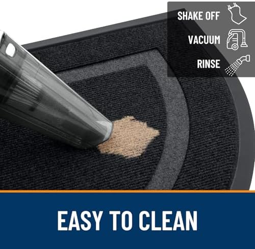 OLANLY Half Circle Front Door Mat Outside 35x23 All-Season Rubber Doormat - Image 6