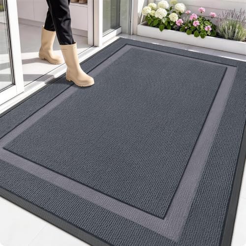 OLANLY Front Door Mat Outside 71x47, All-Season Heavy-Duty Rubber Doormat by OLANLY
