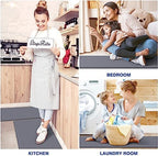 StepRite Kitchen Mats for Floor, 2-Piece Anti-Fatigue Kitchen Rugs, Grey - Image 6
