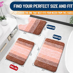 OLANLY Luxury Toilet Rugs U-Shaped 24x20, Soft Absorbent Microfiber Mat - Image 2