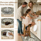 Boho Kitchen Mats for Floor 2PC Anti Fatigue Kitchen Rugs, Black Brown Grey - Image 5