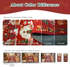 Christmas Runner Rug 2x5 for Hallway - Red Non Slip Washable Low Pile Carpet Santa Claus Holiday Decor Water Resistant Throw Rug for Kitchen Entryway Laundry Ultra Soft Bedroom Beside Mat（2x5,Red） - Image 6