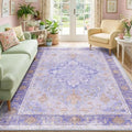 RELEANY Washable Area Rug, 6'x9', Purple by RELEANY