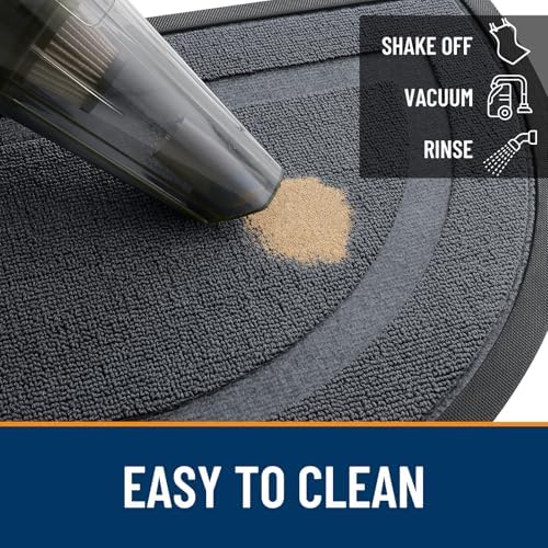 OLANLY Half Circle Front Door Mat Outside 35x23 All-Season Rubber Doormat - Image 5