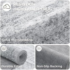 6x9 Area Rugs for Living Room,Large Washable Rug,Grey - Image 7