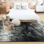 6x9 Large Black and White Fluffy Area Rug Non-Slip for Living Room Bedroom - Image 3